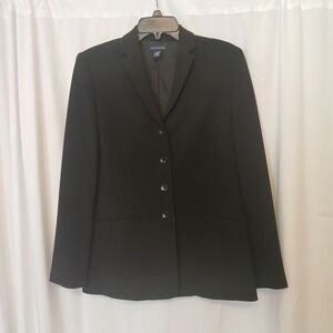 Ann Taylor Black Women's Size 8 Four-Button Career‎ Office Core Blazer